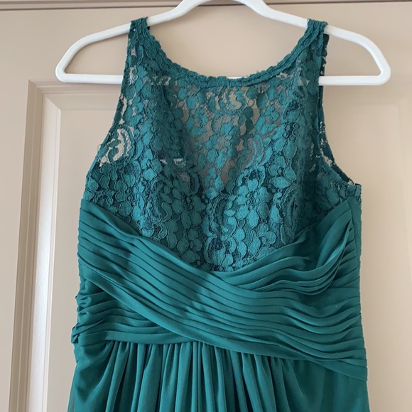 Floor length emerald formal dress - Size 10 - Picture 2 of 3
